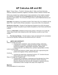 Ap calculus ab worksheet #1 find the indicated limit. Ap Calculus Ab And Bc North Allegheny School District