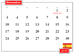 November 2019 Spain Holidays Calendar Holiday Calendar 2019 Calendar June 2019 Calendar