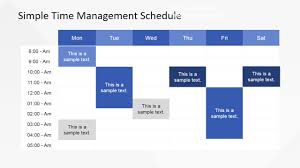 Simple Time Management Powerpoint Table