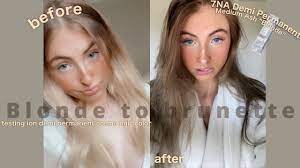 Blonde To Brunette Ion 7na Medium Ash Blonde Demi Permanent Hair Color Youtube