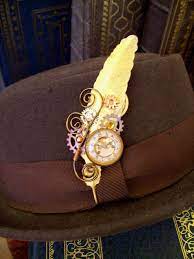 Steampunk Pin Brooch 34 On Etsy Steampunk Hat Hat Pins Steampunk Accessories