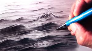 Draw the whitecap on the remaining wave using a curved line. How To Draw Water Youtube