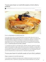 El cochinillo de segovia es un alimento de la provincia de segovia que fue catalogado por la junta de castilla y león en el año 2002 dentro de la categoría de marca de garantía, 1 siendo su consejo regulador la «asociación para la. Cocinillas Elespanol Com Trucos Para Hacer Un Cochinillo Asado Al Horno Facil Y Perfecto Menudencias Comida Y Vino