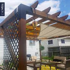 Pergola Kit With Shade Sail For 6x6 Wood Posts Shade Sail Backyard Landscaping Designs Diy Pergola