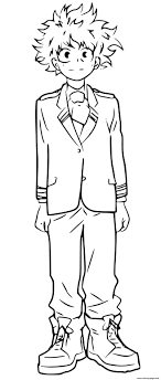 44 deku my hero academia coloring pages. My Hero Academia Izuku Midoriya Manga Coloring Pages Printable