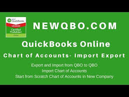 quickbooks online import export chart of accounts qbo