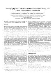 PDF) Pornography and child sexual abuse detection in image and video: a  comparative evaluation
