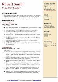This resume template come with elegant design and yet a powerful resume template. Content Creator Resume Samples Qwikresume