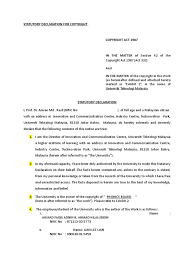 The statutory declarations act 1959 as shown in this compilation comprises act no. Statutory Declaration For Copyright Civil Law Common Law Virtue