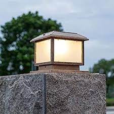 Amazon Com Modenny Led Cast Aluminum Solar Lights Outdoor Garden Waterproof Column Post Light Fixture Brig Outdoor Solar Lights Outdoor Lamp Posts Post Lights