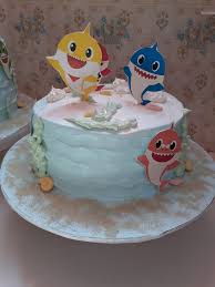 Bizcocho De Baby Shark Baby Shark Cake Fotos De Primer Cumpleanos Bizcocho Pudin