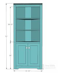 Corner Cupboard Diy Cupboards Corner Cupboard Bookcase Plans