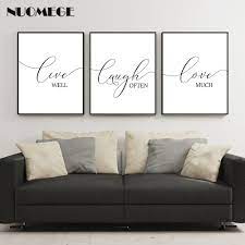 Ships free orders over $39. Motivational Wall Art Live Laugh Love Poster And Prints Living Modern Black English Canvas Art Painting Picture For Room Decor Painting Calligraphy Aliexpress