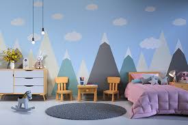 Kids artwork display as a contemporary collage poster. 20 Modern Bedroom Wallpaper Design Ideas Design Cafe