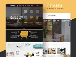 Pahu Website Template Psd Website Website Template Interior Design Website
