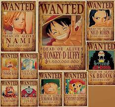 2019 Latest Poster One Piece Wanted Posters Vintage Kraft Paper Anime Poster Interior Bars Coffee Shops Decorative Paintings Wall Stickers Wall Decal Wish One Piece Bounties Anime One Piece Comic