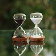 5 Minute Glass Timer With Black Or