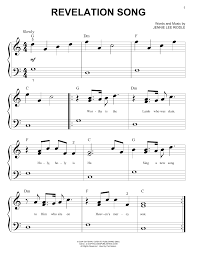 D2 am7 c2 g sing a new song to him who sits on heaven's mercy seat. Revelation Song Big Note Piano Print Sheet Music Now