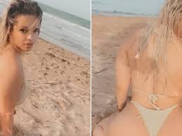 En la playa y con tanga! Dayamí Padrón sube la temperatura con dos  ardientes vídeos en Instagram