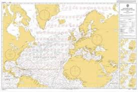 Admiralty 5124 Planning Chart Routeing North Atlantic Ocean