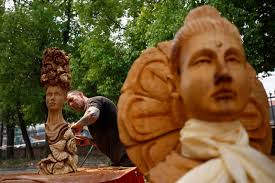 Wood art festival in Kathmandu