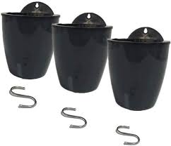 This is where wall planters come in. 5 Pack Self Watering Hanging Planters Wall Mounted With 5 Hooks