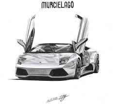 Lamborghini Murcielago Roadster La Voiture Parfaite Pour Batman Avec Un Design Propre A Elle Et Que Dire De Cette O Car Drawings Car Art Motorcycle Drawing