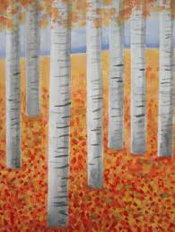 Birch Trees In Fall Paintings A Faithful Attempt Autumn Birch Trees Fall Art Projects Autumn Art Elementary Art Projects