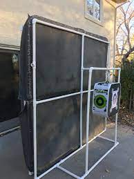 This Is An Archery Target And Backstop I Made Out Of Pvc And An Old Hot Tub Cover Bowsandcrossbows Diy Archery Target Traditional Archery Archery