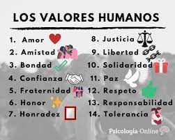 Los valores humanos también pueden relacionarse con las leyes, por lo que a entre los valores humanos podemos mencionar: 15 Valores Humanos Definicion Lista Tipos Y Ejemplos