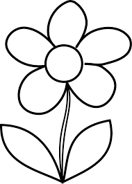Simple Flower Bw By Malenki Simple Flower From Hakanl In Black And White To Be Colo Printable Coloring Pages Printable Flower Coloring Pages Flower Printable