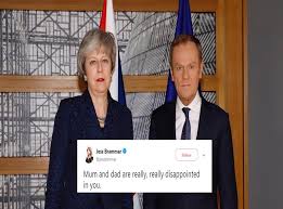 Share the best gifs now >>>. Brexit People Think Theresa May And Donald Tusk Look Like Angry Parents After Brussels Meeting Indy100 Indy100