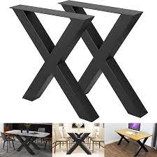 Our original great lookin' legs®. Amazon Com Vevor Set Of 2 Steel Table Legs 28 Height 31 Wide Dining Table Legs Heavy Duty 3 1 Square Box Section X Frame Table Legs 28x31x3 1 Inch Black Color Industrial Country Style Metal Dining Legs