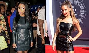 Take a style tip from Ariana Grande and Nicki Minaj and prepare to shine in  leather dresses made for divas | Daily Mail Online