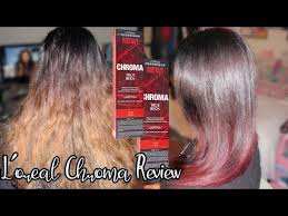 loreal chroma true reds review sangria garnet youtube