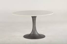 This kind of dining table usually features the slab of the marble which sits on the top of its base. 48 Dia Dining Table Solid Marble Top Iron Tulip Style Recycled Cast Iron Base Industrial Dining Tables By Noble Origins Llc Houzz