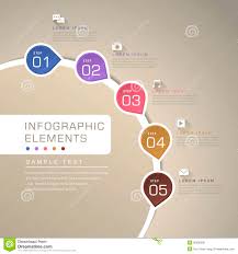 Abstract Flow Chart Infographics Stock Vector Illustration