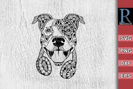 Download Mandala Pit Bull Svg File Zentangle Pit Bull Cut File 1290787 Cut Files Design Bundles