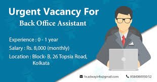 Vacancy For Back Office Assistance Job Roles Office Assistant Assistant