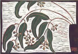 Eucalyptus Linocut Linocut Linocut Prints Woodcuts Prints