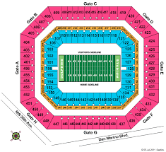 Sun Life Stadium Formerly Dolphin Stadium Seating Chart