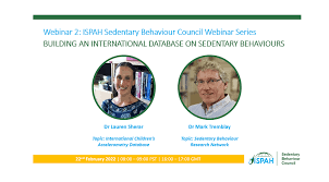 Upcoming event: ISPAH SBC webinar “Building an International database