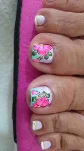 Aquí te dejamos los diseños de uñas de pies decoradas con flores mas. Una Paranancy Arte De Unas De Pies Unas De Los Pies Bonitas Unas De Los Dedos