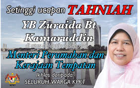 Memandangkan pbt adalah peringkat kerajaan yang terdekat dengan orang ramai, maka mereka memainkan peranan yang penting dalam mendidik, mengerakkan dan memaklumkan kepada orang. Kpkt On Twitter Seluruh Warga Kpkt Mengucapkan Setinggi Ucapan Tahniah Kepada Yb Zuraida Kamaruddin Ybz99 Di Atas Pelantikan Beliau Sebagai Menteri Perumahan Dan Kerajaan Tempatan Https T Co Htiolssoo4
