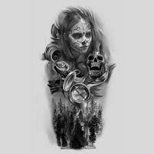Double exposure skull tattoo idea. Dark Tattoos Anyone Tattoodesigns