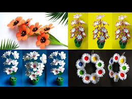 24 Diy 4 Best Home Decor Ideas Easy Beautiful Wall Decor Handmade Craft Youtube In 2020 Flower Vase Crafts Handmade Crafts Paper Flower Crafts