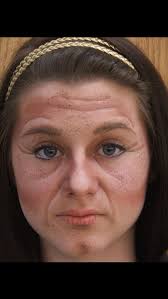 Old Age Theatrical Stage Makeup Shading Highlighting Wrinkles Etc Old Age Makeup Theatrical Makeup Dramatic Makeup