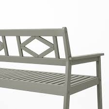 To construct the palermo garden corner bench, you'll need to attach the two bench seats to create an l shape. Bondholmen Bench With Backrest Outdoor Grey Ikea