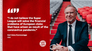 Denn der fc bayern war, solange die meisten von uns denken können, die erfolgreiche symbiose von uli hoeneß … European Super League Statement By Karl Heinz Rummenigge