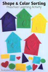 Shape Color Sorting Learning Activity Love Your Littles Color Sorting Activities Sorting Activities Preschool Color Sorting Preschool